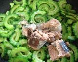 簡単　サバ缶（水煮）とゴーヤあえ作り方3写真