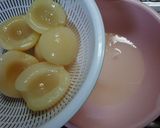 桃缶で作る！簡単ももゼリー♡作り方1写真