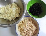 柔らか♫エノキとひじき、大豆のつくね焼き作り方1写真