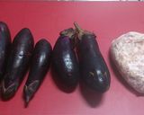 お家にあるもので茄子の肉詰めハンバーグ作り方1写真