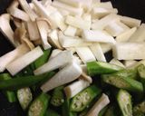 長いもとオクラの中華風炒め作り方1写真