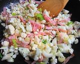 フライパンで～カリフラワーのスープパスタ作り方3写真