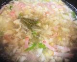フライパンで～カリフラワーのスープパスタ作り方4写真