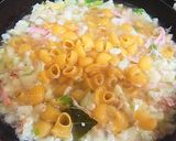 フライパンで～カリフラワーのスープパスタ作り方5写真