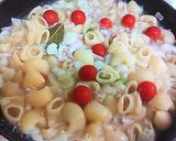 フライパンで～カリフラワーのスープパスタ作り方9写真