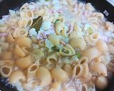 フライパンで～カリフラワーのスープパスタ作り方8写真