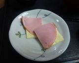 ハムとチーズのサンド 子供の朝食に!作り方1写真