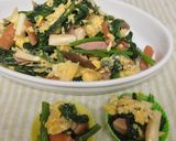 副菜にお弁当に！ほうれん草と卵のソテー作り方4写真