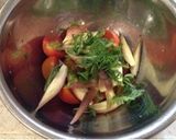 トマトと茗荷のサラダ♪作り方1写真