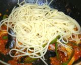 赤ピーソースで♪秋刀魚エリンギ๑パスタ作り方5写真