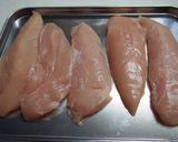 鶏ささみの胡麻衣揚げ焼き作り方1写真