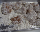 鶏ささみの胡麻衣揚げ焼き作り方5写真