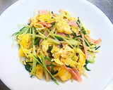 水菜と卵のコンソメ炒め作り方6写真