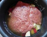さつまいもと豚ひき肉の炊き込みご飯作り方3写真