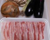 豚ばら肉と秋茄子のピリ辛味噌炒め作り方1写真