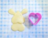 ハート型で作るウサギクッキー作り方8写真