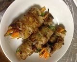 野菜の肉巻き〜人参みぞれソースのせ〜作り方3写真