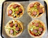 餃子の皮で☆ホットドッグ風クリスピーピザ作り方2写真