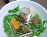 中華名菜のアレンジ、水菜入り肉団子スープ作り方5写真