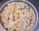伊予かん缶とソーセージ入りマカロニサラダ作り方5写真