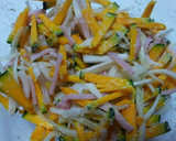 かぼちゃと玉ねぎとハムのかきあげ丼作り方2写真