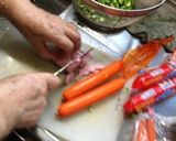 ゴーヤと魚肉ソーセージのかき揚げ作り方4写真