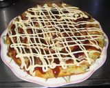 チーズ、海鮮、コーンのピザ風お好み焼き作り方5写真