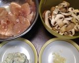 チキンのゴルゴンゾーラクリームパスタ添え作り方1写真