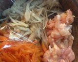 フライパンで鶏ごぼうご飯作り方1写真