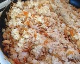 フライパンで鶏ごぼうご飯作り方3写真