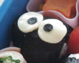 簡単☆キャラ弁 まっくろくろすけ作り方3写真