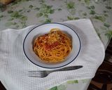 トマトとニンニクのスパゲティ作り方4写真
