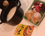 タコとホタテのアヒージョ炊き込みご飯。作り方1写真