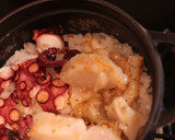 タコとホタテのアヒージョ炊き込みご飯。作り方2写真