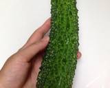 旨味ギュッ！ワカメ入りゴーヤチャンプル作り方1写真
