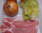 豚ロース薄切り肉のオニオンソースかけ作り方1写真
