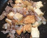 厚揚げと豚肉の甘辛炒め作り方2写真