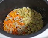 とろ～りナスと人参と鶏肉の炊き込みご飯作り方4写真