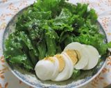 生モロヘイヤのジェノベ—ゼソース和え作り方3写真