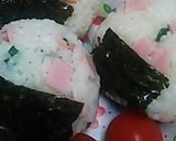 香味ペースト♡中華風ハムマヨおにぎり♡作り方7写真