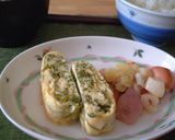 めかぶ入り卵焼き作り方4写真