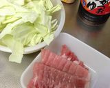 ＊豚肉とキャベツの胡麻味噌和え＊作り方1写真