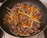 歯ごたえを楽しんで♬砂肝の根菜炒め作り方4写真
