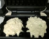 玉ねぎたっぷり！ふわふワッフルお好み焼き作り方3写真