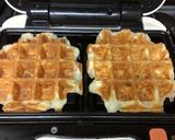玉ねぎたっぷり！ふわふワッフルお好み焼き作り方4写真