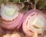 ＊ブロッコリーの芯とちくわの豚肉ロール作り方6写真