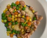 レンジ簡単ビーフシチュー味オムライス弁当作り方4写真