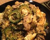 旨味ギュッ！ワカメ入りゴーヤチャンプル作り方12写真