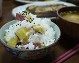 さつまいもごはん。作り方5写真