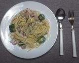 芽キャベツとベーコンのスープ(パスタ)作り方5写真